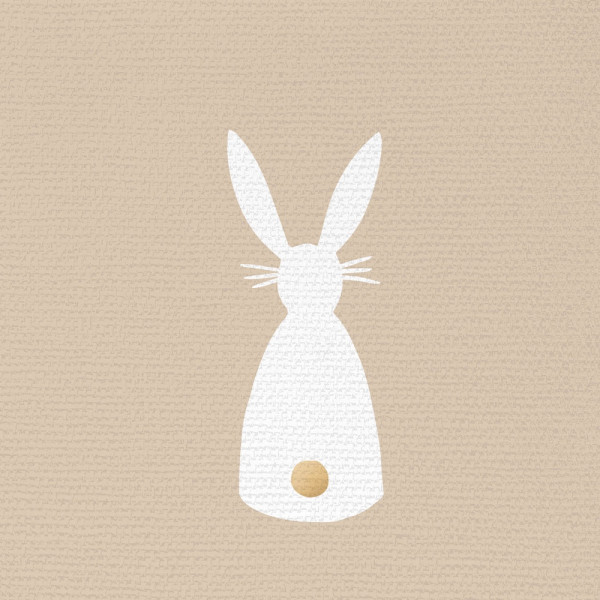 Bunny Canvas taupe Lunch-Servietten 33x33 cm