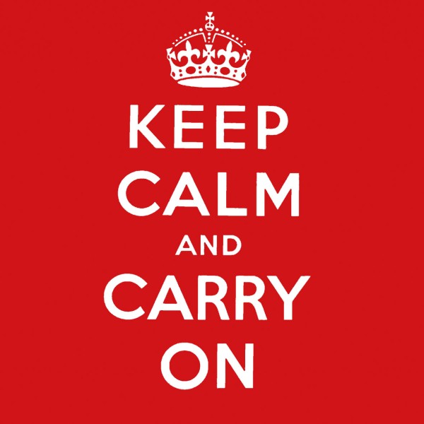 Keep calm and carry on Lunch-Servietten 33x33