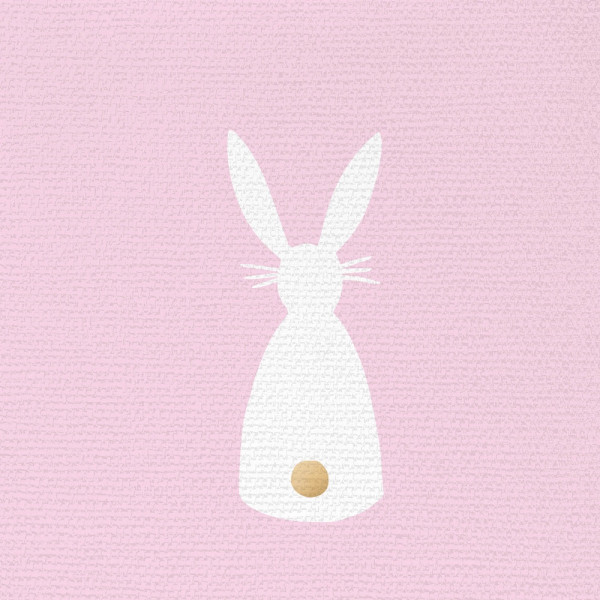 Bunny Canvas rosa Lunch-Servietten 33x33 cm