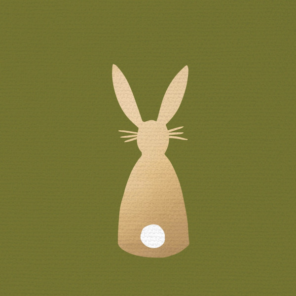 Bunny Canvas green Lunch-Servietten 33x33 cm