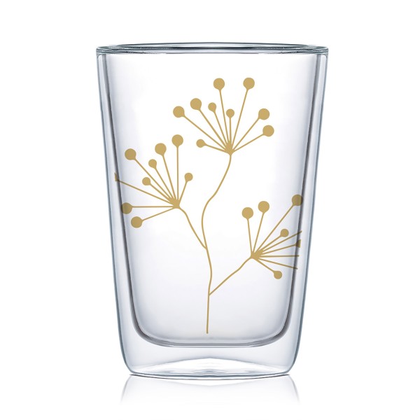 Pure Gold Berries Doppelwandig Cappuccino Glass, 400ml
