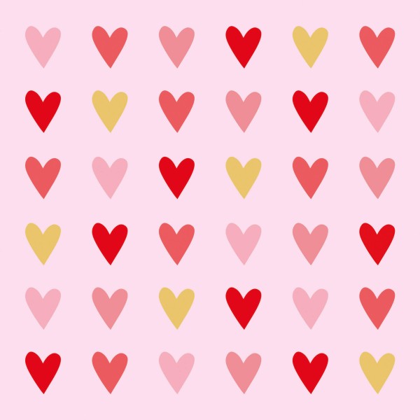 Heart infusion rose Lunch-Servietten 33x33 cm