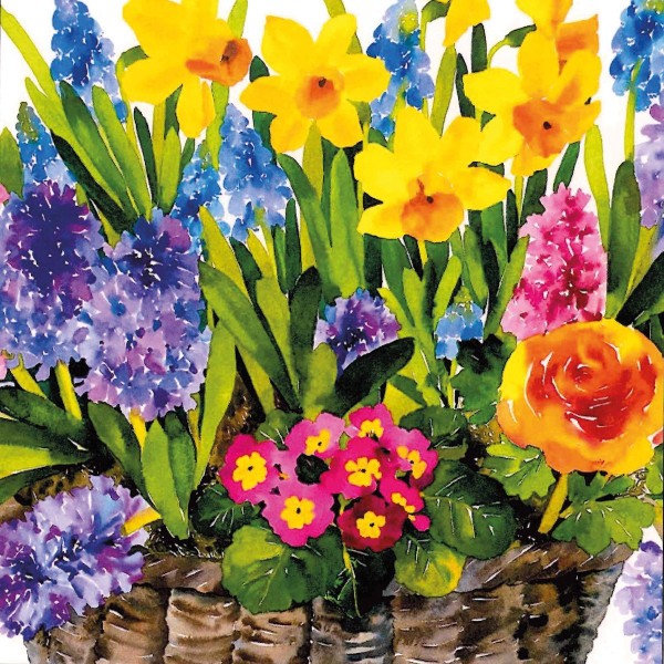 Spring Basket Lunch-Servietten 33x33 cm