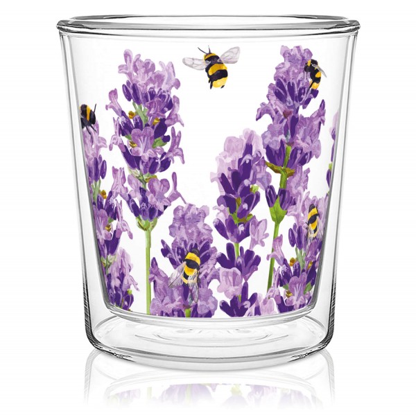 Bees & Lavender Trinkglas doppelwandig 300ml