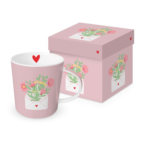 Herzen für dich Tasse / Henkelbecher in Geschenkbox 350ml New Bone China