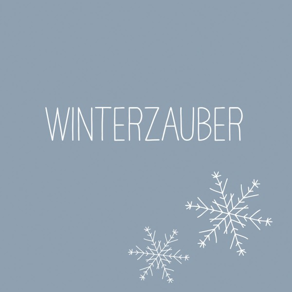 Winterzauber blau Lunch-Servietten 33x33 cm