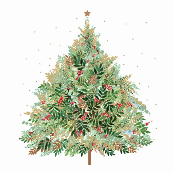 Christmas Hill Tree Cocktail-Servietten 25x25 cm