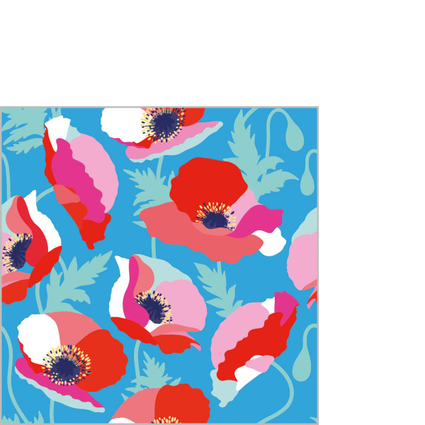 Toshiba blue Cocktail-Servietten 25x25 cm