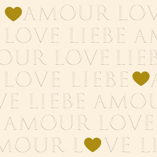 Love Letters off geprägt Lunch-Servietten 33x33