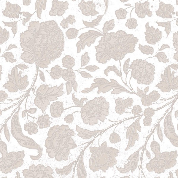 George V. embossed taupe white Lunch-Servietten 33x33 cm