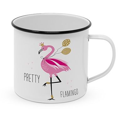 Pretty Flamingo Metalltasse Metallbecher 400ml