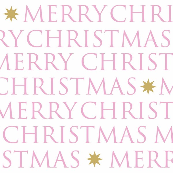 Christmas Letters rosé Lunch-Servietten 33x33 cm
