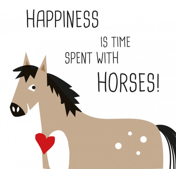 Happiness & Horses Lunch-Servietten 33x33 cm