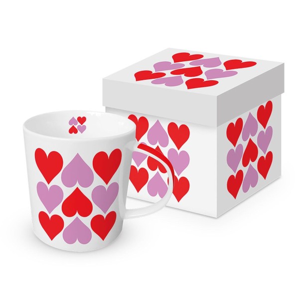 Hearts Graphic Tasse in Geschenkbox New Bone China 400 ml